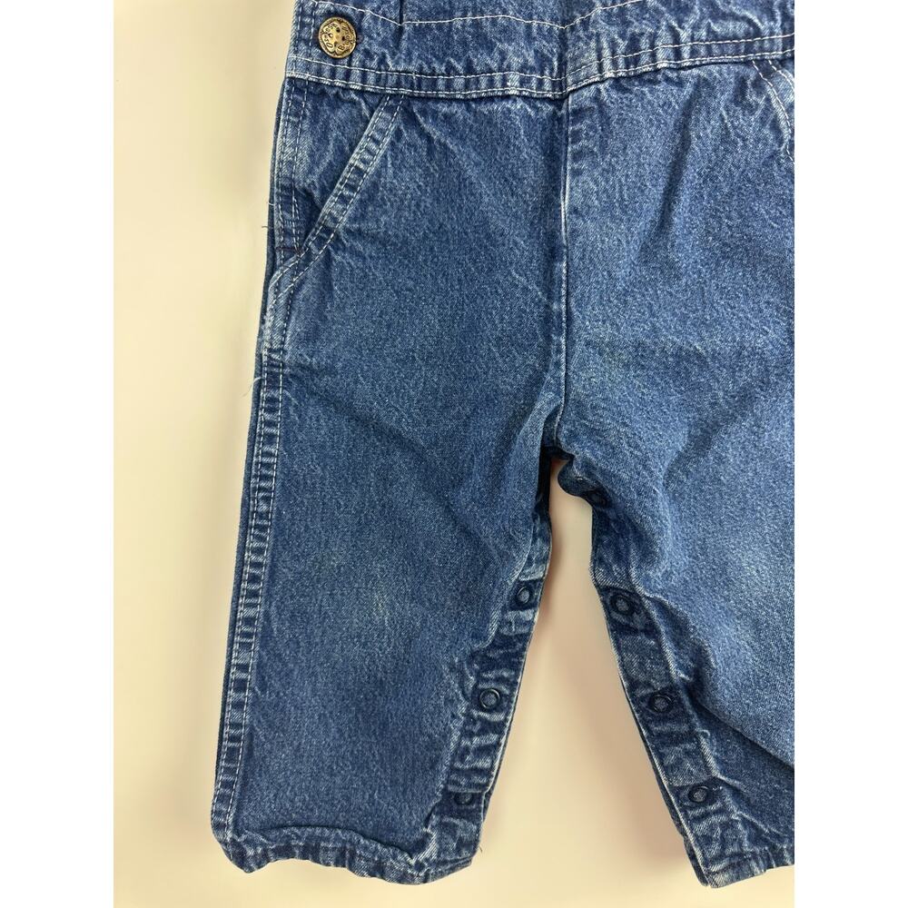 Vintage OshKosh B’gosh Baby Toddler Overalls 2T USA Union Made Blue Denim Bib - Picture 5 of 14